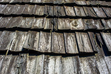 Wall Mural - old wooden roof. wooden texture