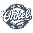 © hasenkamp26 - Offiziell Onkel Seit 2017 - Used Look T-Shirt Design