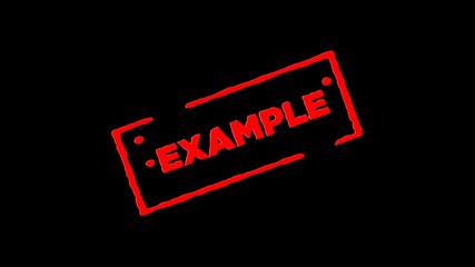 red rubber ink stamp example signed zoom in and zoom out with alpha channel transparency backgrounds
