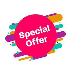 Canvas Print - sticker special offer, colorful style. vector illustration