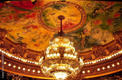 Painting Of Marc Chagall Is Seen On The Ceiling Of The Palais