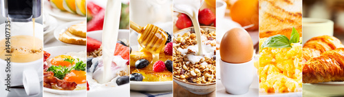 Fotografía collage of healthy breakfast