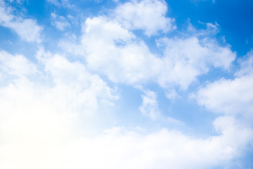 Wall Mural - Beautiful a group of clouds in the blue sky during the sun shin background.