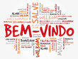 © dizain - Bem-Vindo (Welcome in Portuguese) word cloud in different languages, conceptual background