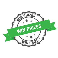 Wall Mural - Win prizes stamp illustration