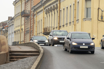 Naklejka na meble The road on city streets.