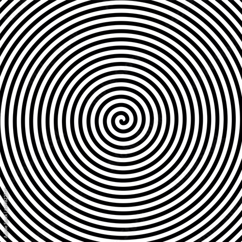 Zdjęcie XXL Czarno-biała spirala hipnozy. Tło wektor