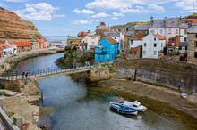 High Angle View Of Staithes