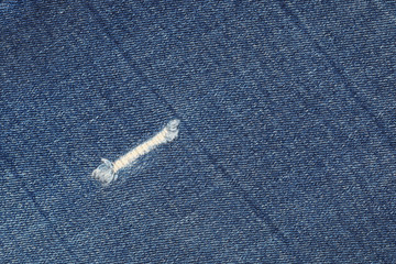 Sticker - blue jeans texture with tear