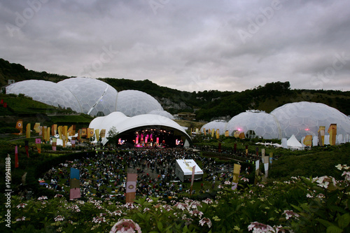 A General View Of The Eden Project In Cornwall Venue Of Africa