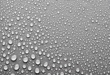 Water Drops On A Gray Background