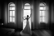 Beautiful Silhouette Of Bride 