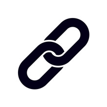 Link Single Icon.Chain Link Symbol. Icon Link To The Source.