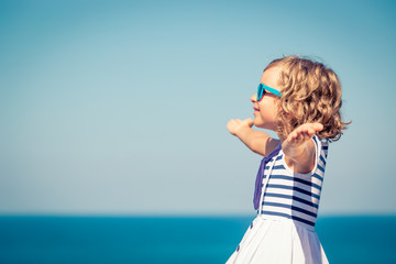 Sticker - Happy child on summer vacation