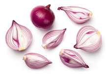 Red Onions Isolated On White Background