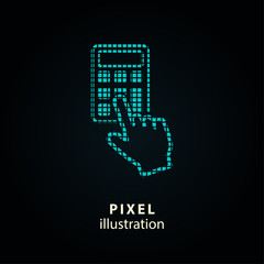 Wall Mural - Calculator - pixel illustration.