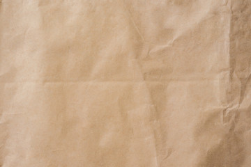 Wall Mural - Brown paper crumpled texture and background with space.