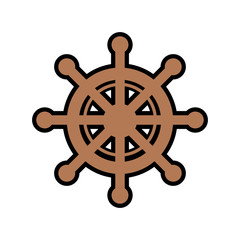 Canvas Print - Steering ship boat icon vector illustration graphic design