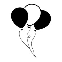 Air Balloons Decoration Icon Vector Illustration Graphic Design