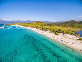 Plage de Saleccia from above on corse