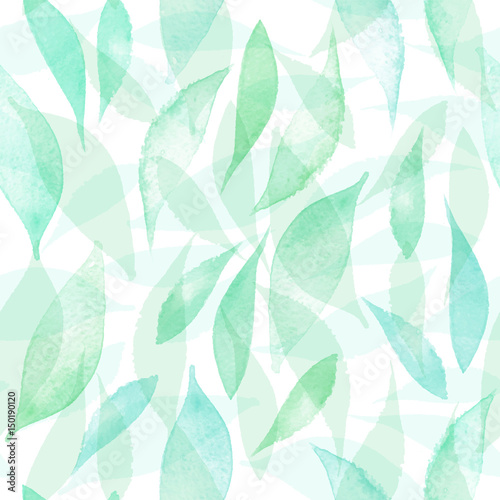 seamless-vector-pattern-with-hand-drawn-watercolor-leaves-vector-seamless-background-organic-hand-drawn-seamless-colorful-background-natural-botanical-texture-in-green-colors