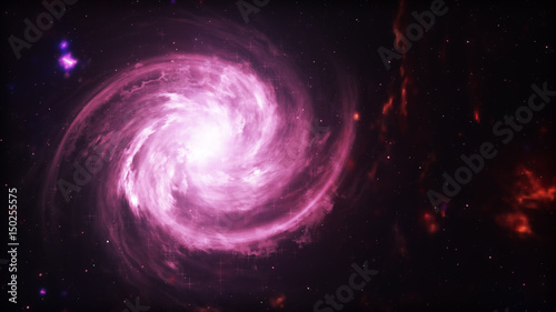 Bright Galaxy Abstract Stars On Black Background Fantasy Fractal
