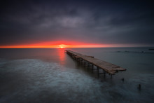 Sunrise Over The Broken Sea Bridge