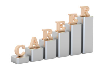 Poster - career success concept, 3d rendering