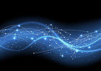 Fototapete - vector background abstract technology communication data Science