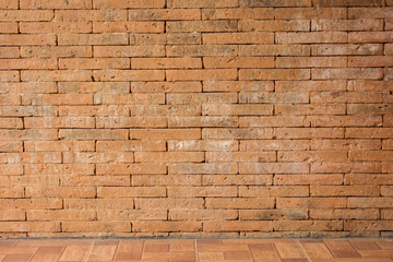 red brick wall texture grunge background with vignetted corners