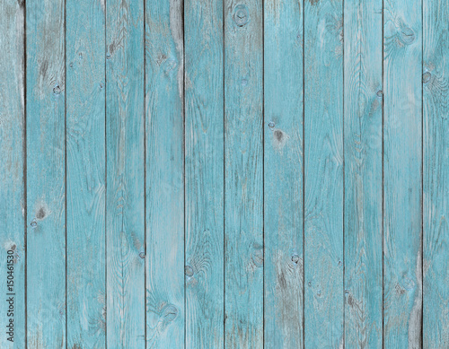 Fototapeta na wymiar blue old wood planks texture or background