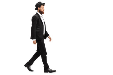 elegant man walking