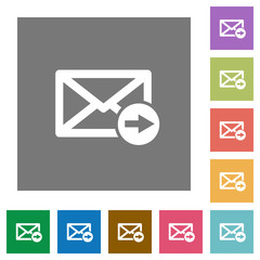 Poster - Mail forwarding square flat icons