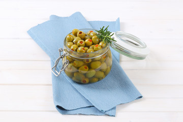 Wall Mural - stuffed green olives