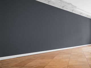 wall background in empty room with copy space