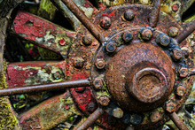 USA, Washington State, Forks. Detail Of Museum's Antique Logging Equipment. Credit As: Don Paulson / Jaynes Gallery / DanitaDelimont.com (Large Format Sizes Available)