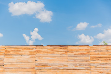 Wall Mural - sky background with with wooden planks