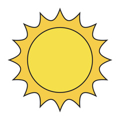 Wall Mural - sun vector symbol icon design. Beautiful illustration isolated on white background