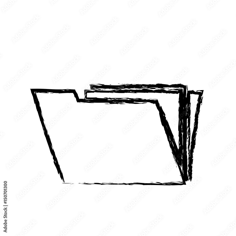 folder file archive document technology sketch vector illustration ...