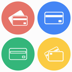 Canvas Print - Credit card icon set.