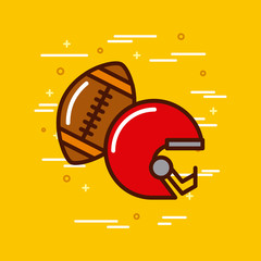 Sticker - american football sports or exercise imagevector illustration design 