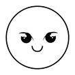 © Gstudio - cute face emoticon kawaii character vector illustration design