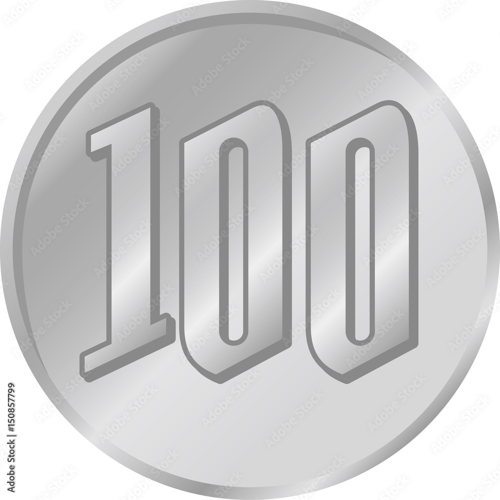 硬貨 100円 イメージイラスト の Stock ベクター | Adobe Stock