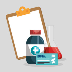 Canvas Print - medical healthcare flat icons vector illustration design