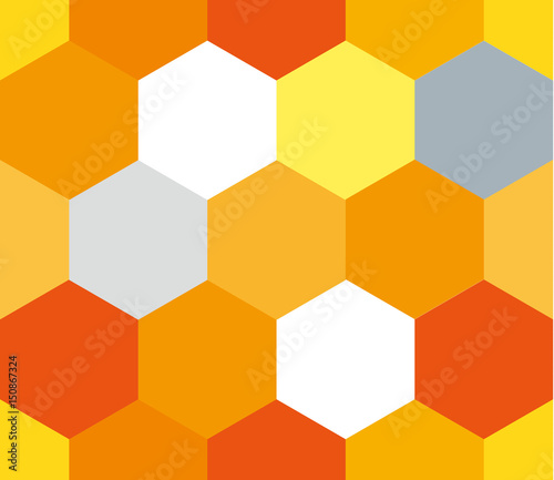 六角形の壁紙 オレンジ系 Stock Vector Adobe Stock