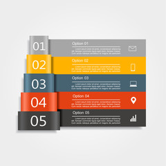 Infographic design template with place for data. Vector illustration.