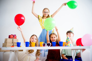 Wall Mural - Girls celebrating birthday