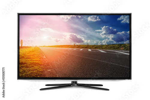 Fotografía 4k monitor isolated on white