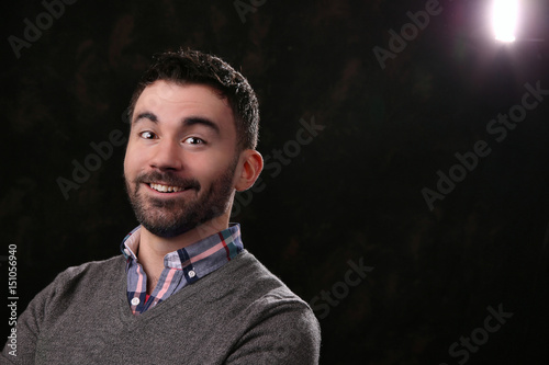 Handsome Dark Haired Man Portrait Buy This Stock Photo And