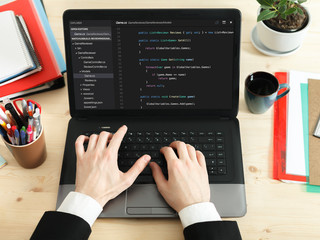 coding code program programming developer compute web development coder work design software closeup